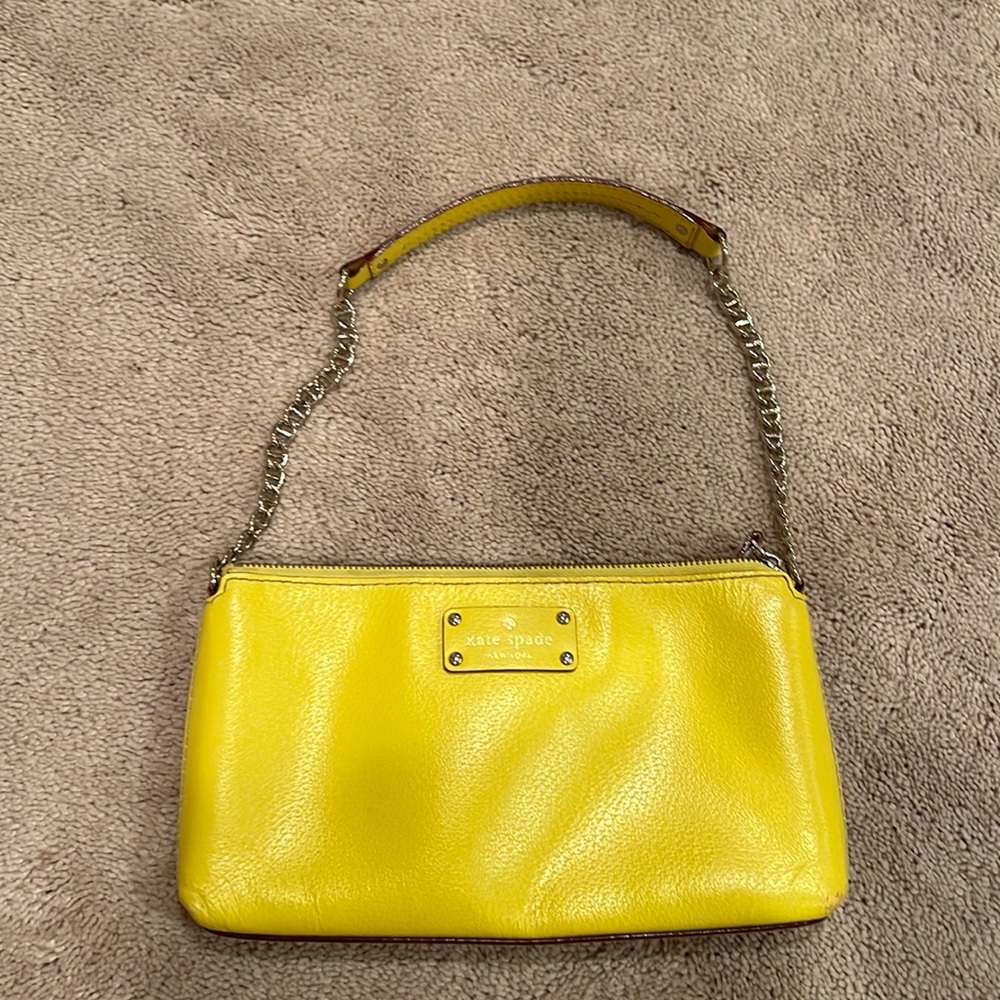Kate spade neon yellow Byrd Wellesley shoulder bag